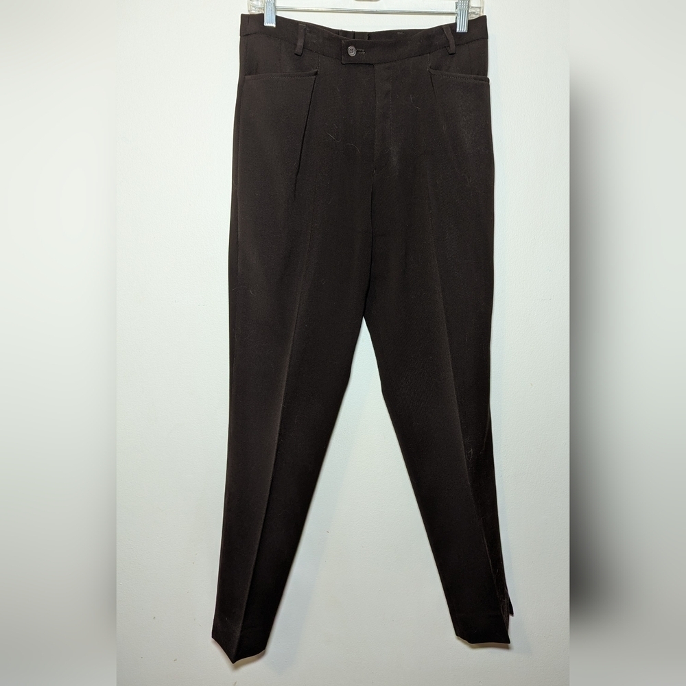 Chester Barrier | Savile Row | Saks | Brown Straight Leg Women's Trousers Size 8